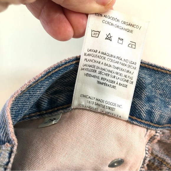 Etica Marlowe Slim Boyfriend Jeans Women’s 28, 100% Organic Cotton, Relaxed Fit - Picture 10 of 15